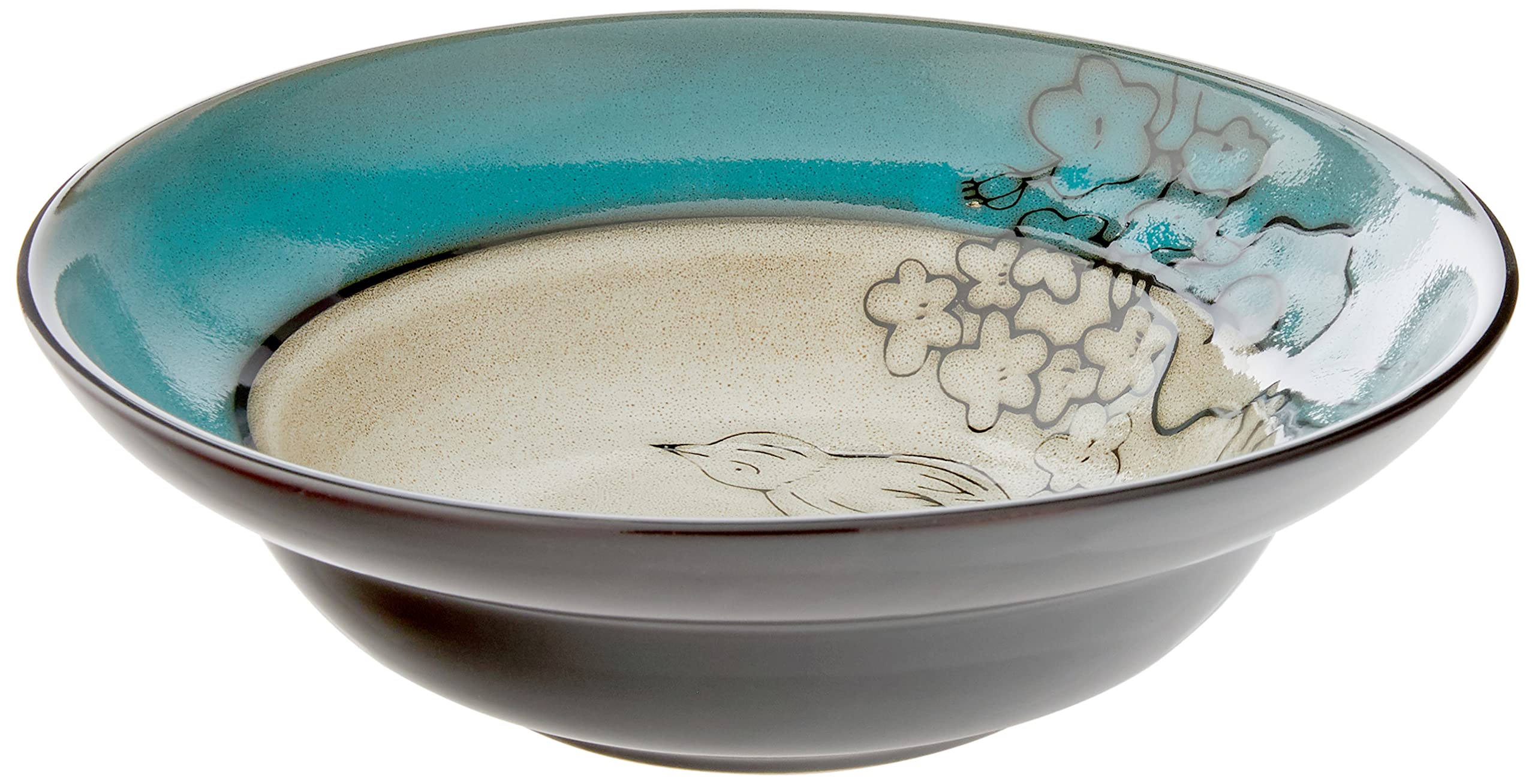 Song Bird Dinnerware Set - 16 Piece Porcelain Dinner Plates, Bowls, Cups & Saucers - Elegant Floral Design for Dining, Parties & Home Decor