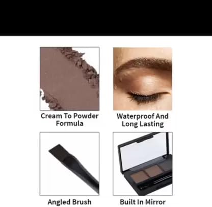 Best 3-in-1 Eyebrow Palette for Perfect Brows - Waterproof Eyebrow Powder, Pencil & Brush Set (10g) - Ideal for Daily Makeup, Salon Use & Travel Beauty Essentials