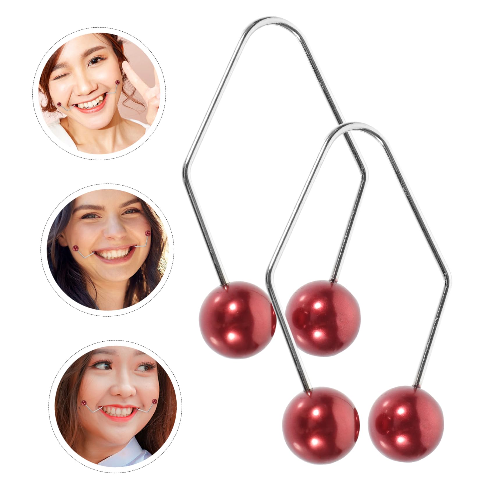 2PCS Metal Dimple Maker for Facial Exercise - Adjustable Dimple Trainer for Cheek Enhancement | Comfortable & Stylish Face Shaper for Daily Beauty Routine & Selfie Prep
