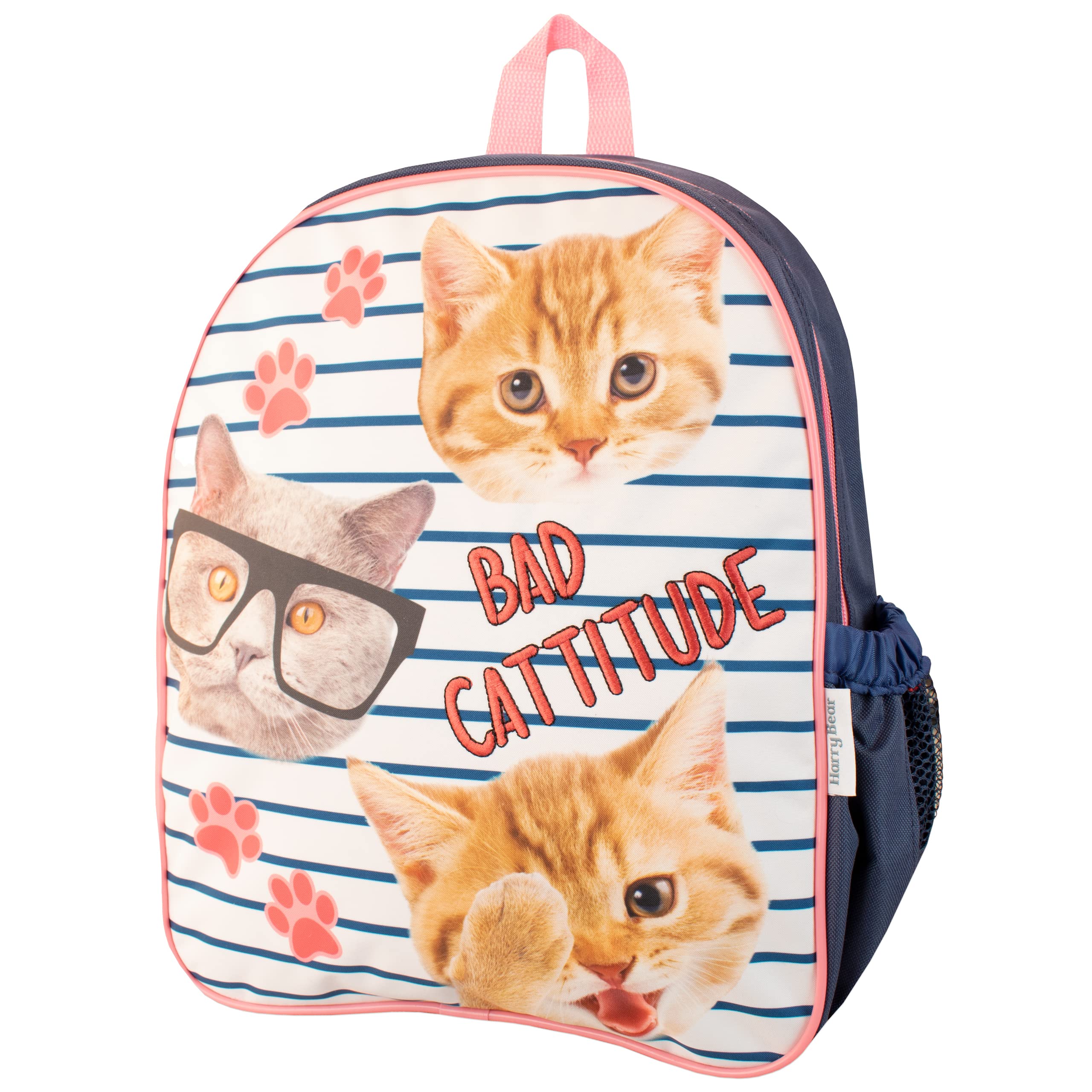Cattitude Multicolored Kids Backpack for School, Travel & Daily Use - Durable & Stylish Children's Backpack for Boys & Girls