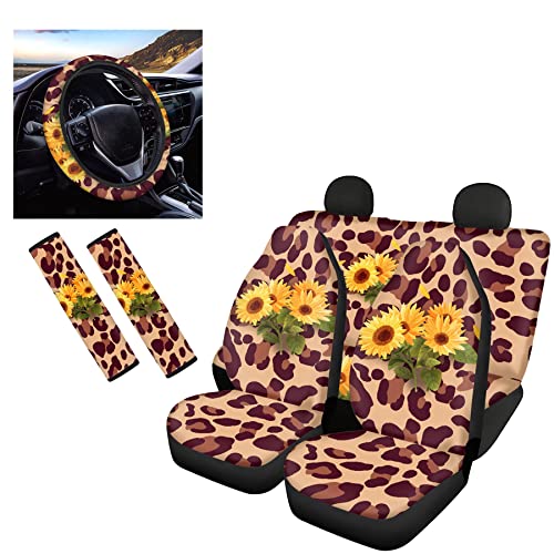 leopard sunflower print