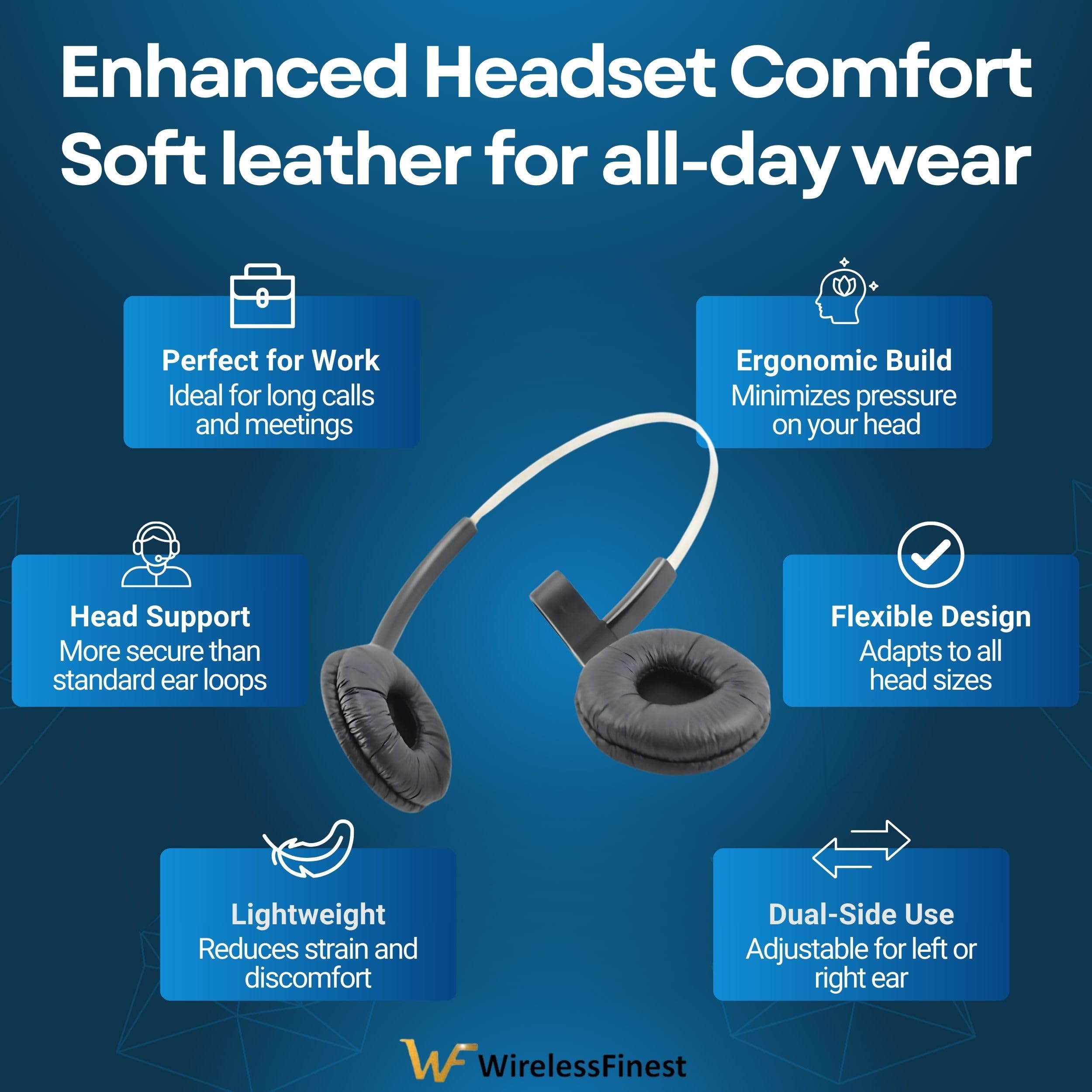 Plantronics 84605 Replacement Headband with Extra Cushion for Savi CS540 W740 W745 W440 W740-M Headsets - Comfortable Over-The-Head Design for Office, Call Center & Remote Work