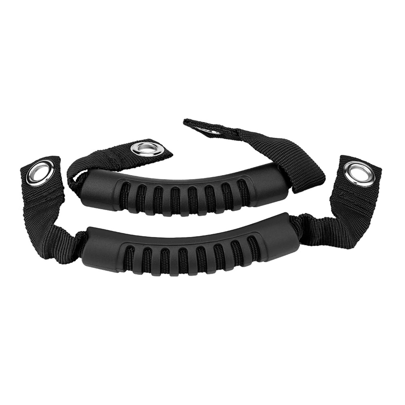 2Pcs Black Car Rear Seat Grab Handle for Jeep Wrangler 1995-2017 - Headrest Assist Handle for Easy Entry & Exit - Perfect for Off-Roading, Camping & Outdoor Adventures