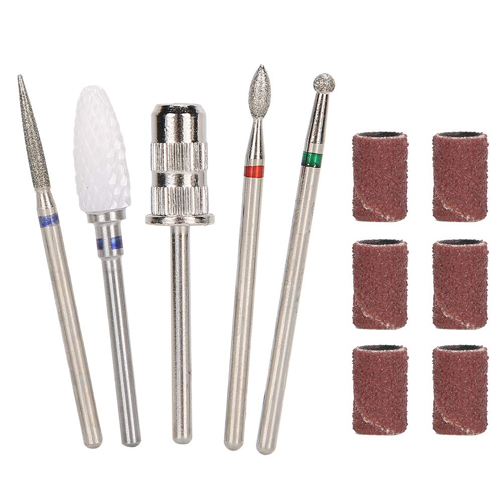 5Pcs Tungsten Steel Nail Drill Bit Set - 3/32 Inch Grinding Head & Cuticle Drill for Professional Manicure & Pedicure | Nail Polish, Gel Polish & Nail Art Tools | Perfect for Salon, Home Use & DIY Nail Care