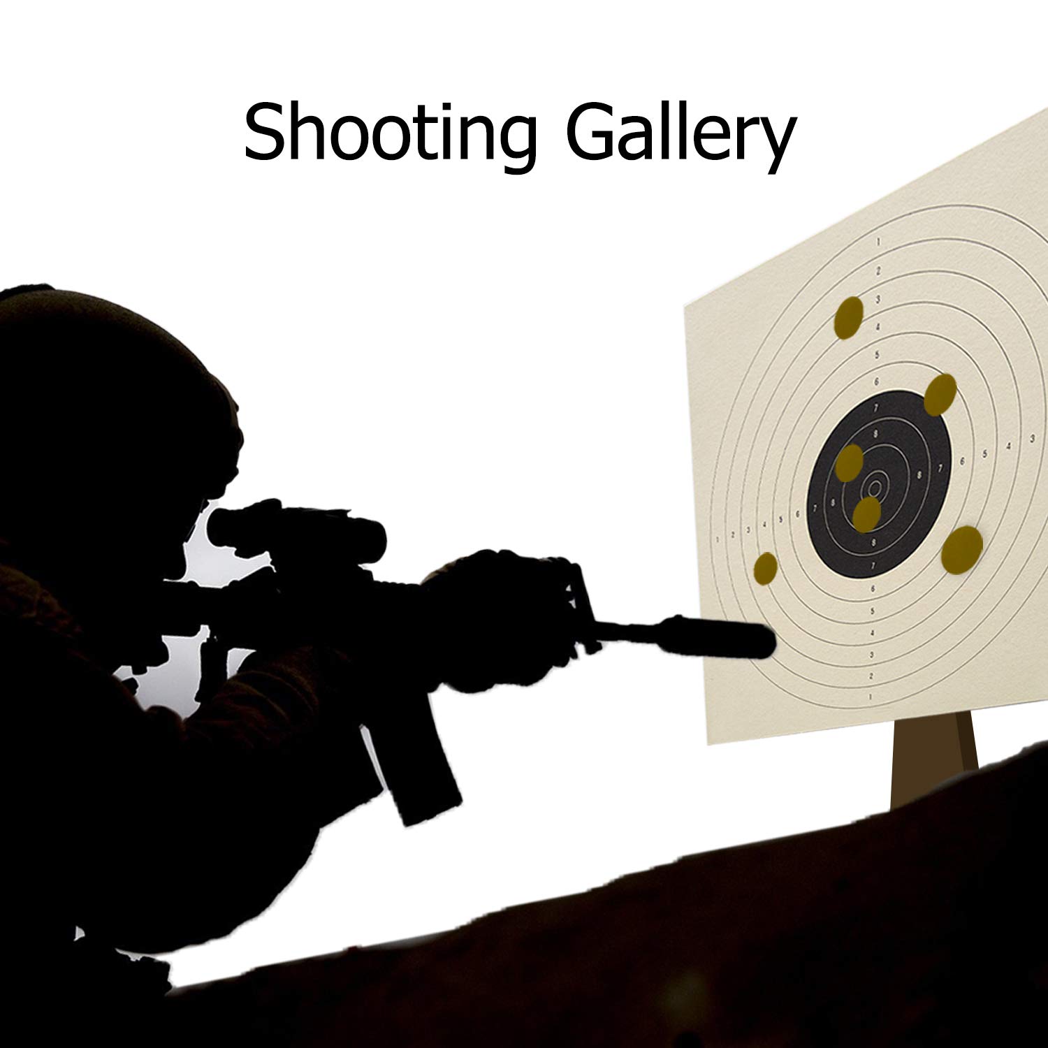 Indesign Shooting Target Stickers - 1000-Pack with Dispenser | Round Target Repair Stickers to Extend Target Life | Perfect for Shooting Practice, Gun Range & Hunting Training