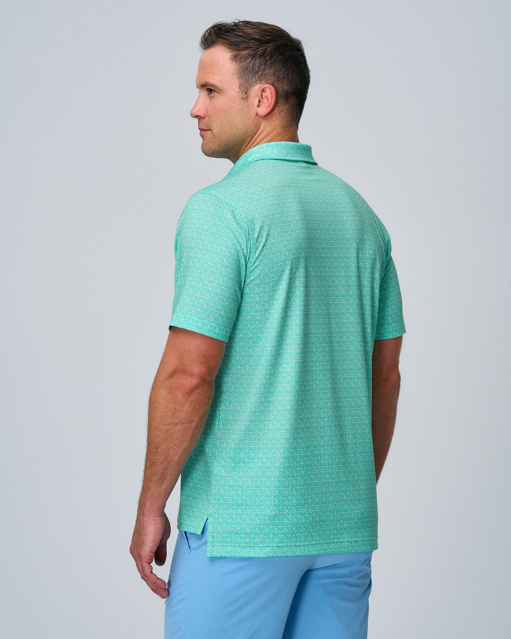 SEACLIFF PRINT POLO Shirt for Men - Stylish Casual Short Sleeve Button Down Shirt - Perfect for Summer, Beach, and Outdoor Activities