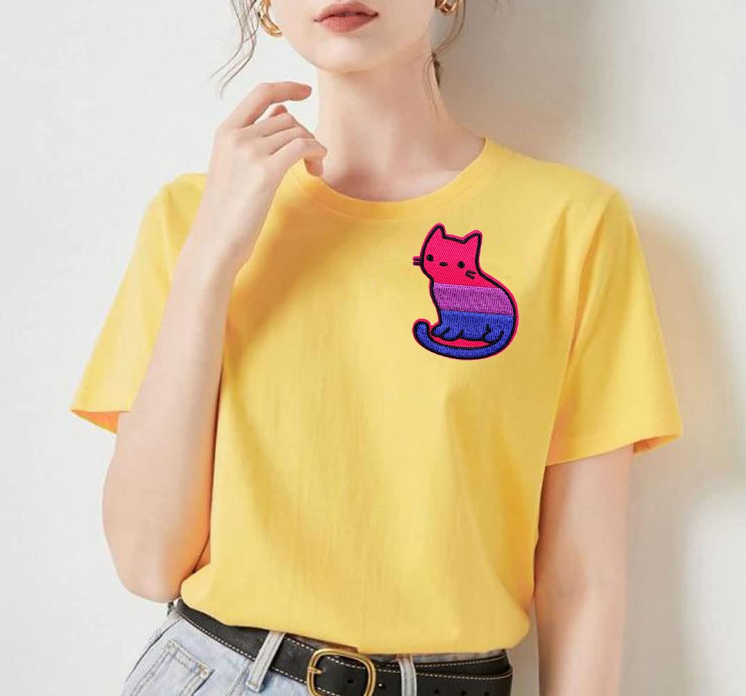 Rainbow Embroidered Cat Pride Patch - Iron On/Sew On Applique for Jeans, Hats & Bags - Colorful LGBTQ+ Accessory for Pride Month, Festivals & DIY Crafts