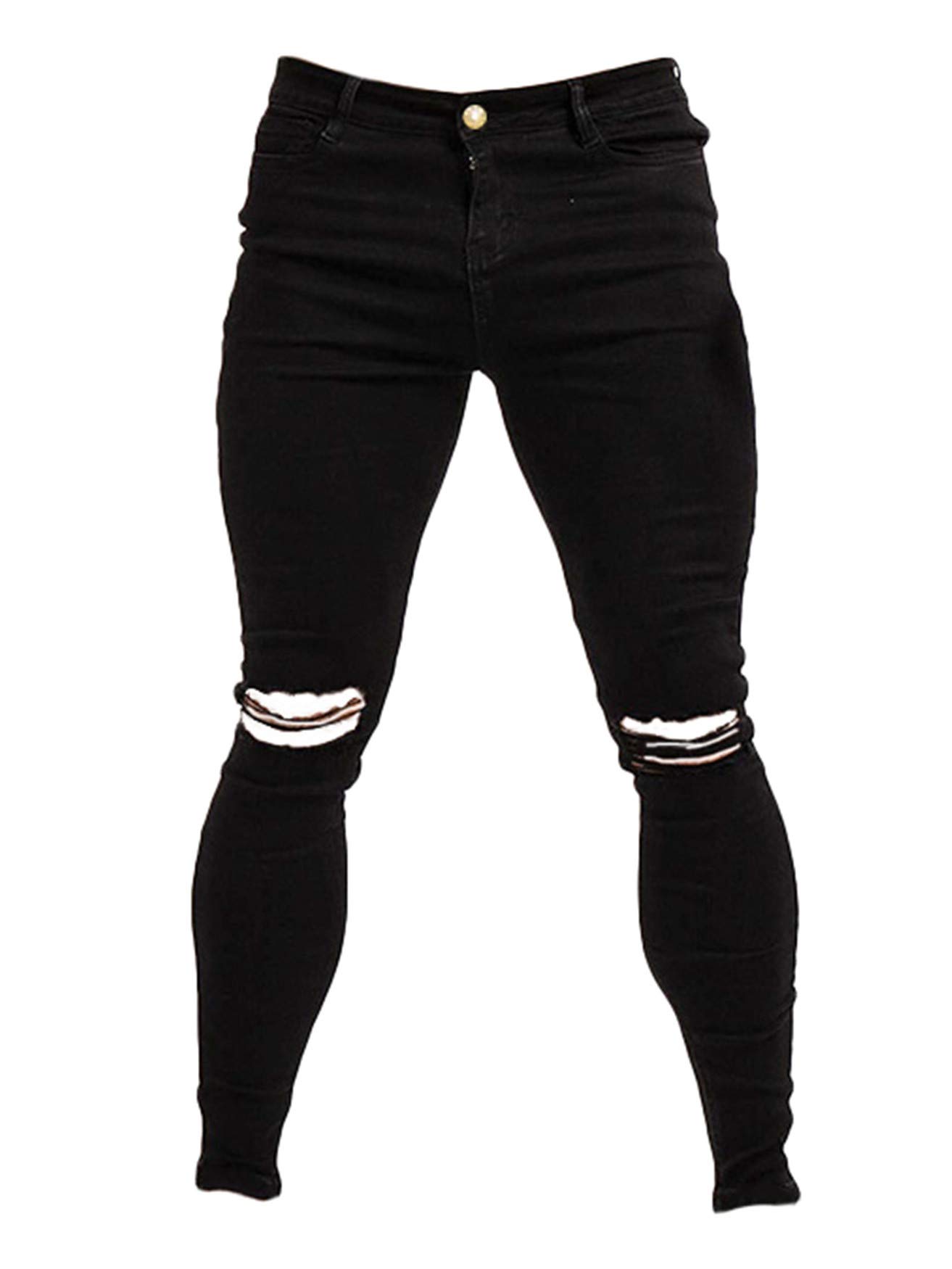 Andongnywell Men's Ripped Skinny Jeans - Stretch Denim Pants with Distressed Details | Perfect for Casual Wear, Street Style & Night Out
