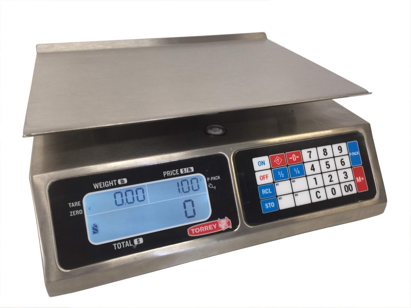 Torrey LPC-40L Precision Digital Price Computing Scale - 40 lb x 0.01 lb Capacity, NTEP Certified Legal for Trade, Built-in Rechargeable Battery - Perfect for Grocery Stores, Farmers Markets & Retail Businesses