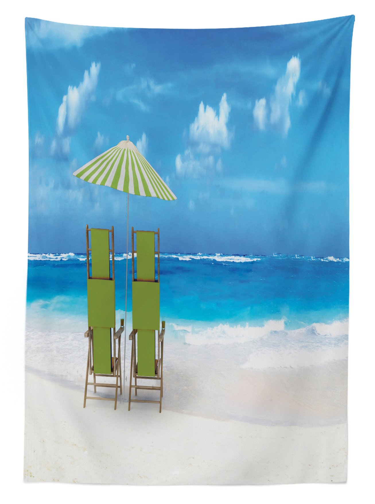 Lunarable Waterproof Outdoor Tablecloth - 58