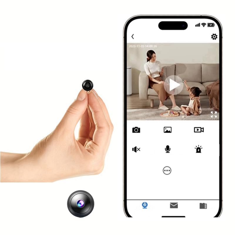1080P Wireless WiFi Security Camera Indoor Outdoor - Smart Home Surveillance with Mobile App for Baby, House, Office & Car - No WiFi Needed for Remote Monitoring