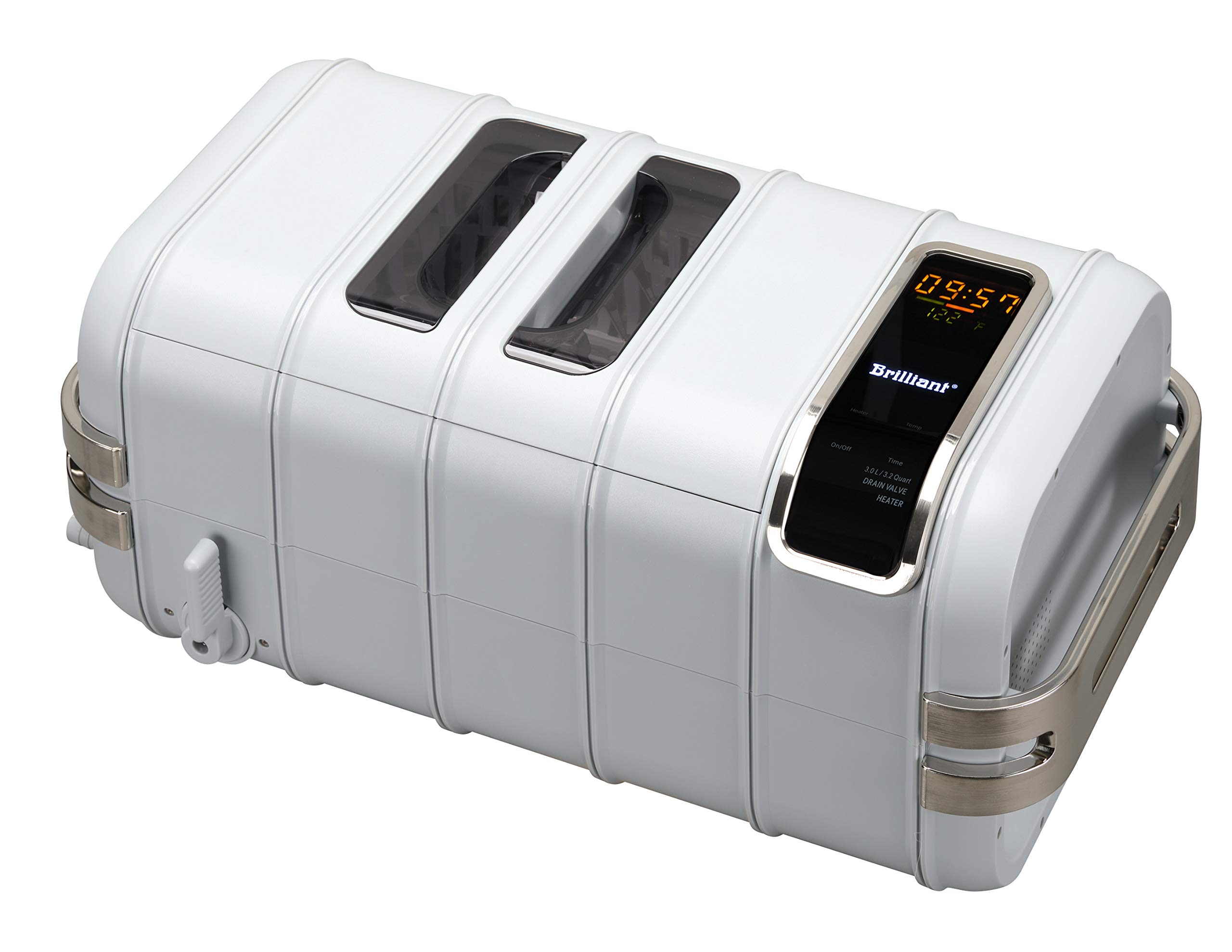 Professional HydroSonic SD Ultrasonic Cleaner for Jewelry, Glasses & Dentures - 600ml Stainless Steel Tank, Digital Timer, Gray - Perfect for Home & Commercial Cleaning of Watches, Rings & Dental Appliances