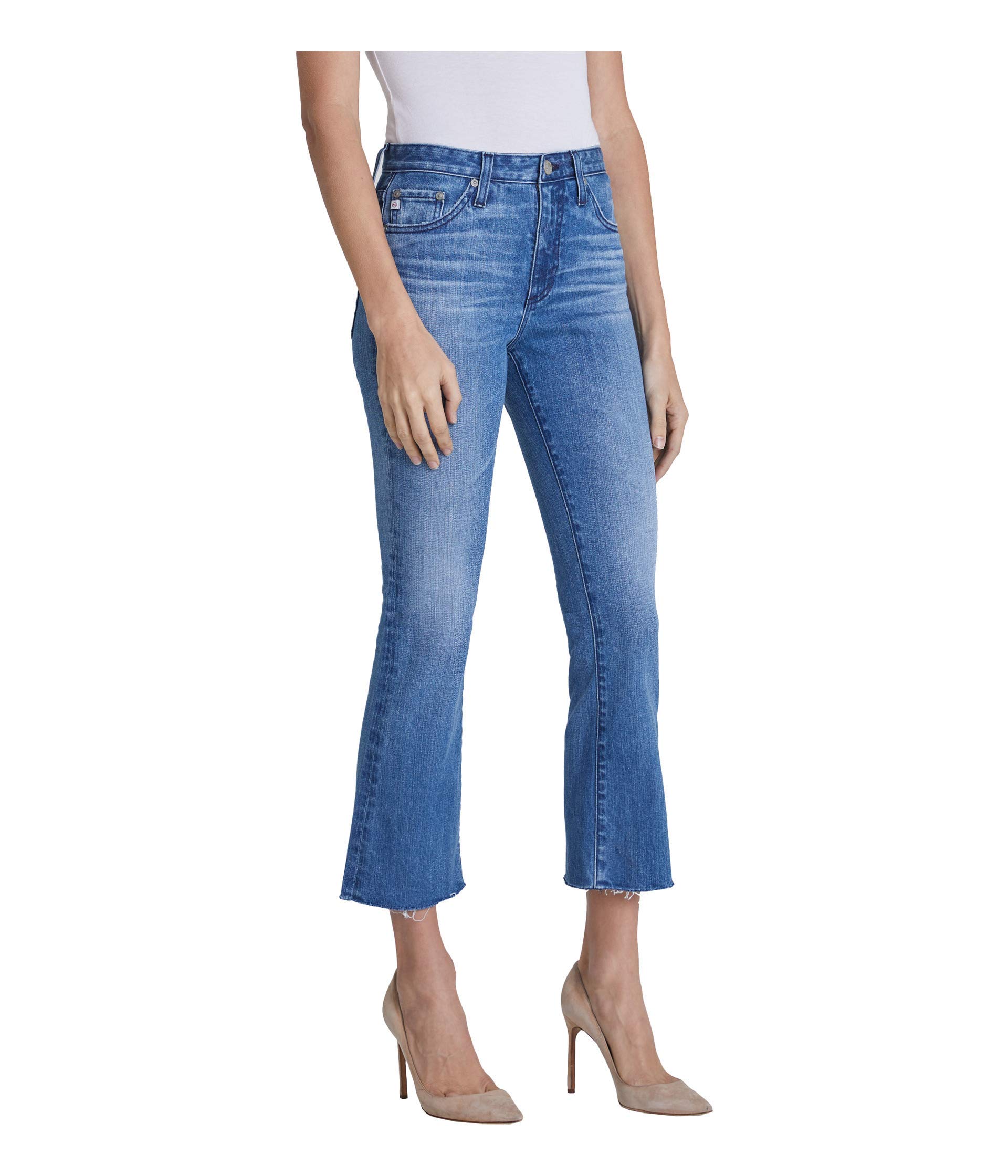AG Adriano Goldschmied Women's Jodi Crop Jeans - High Waist Distressed Denim Pants for Casual Outfits & Streetwear Fashion | Perfect for Everyday Wear, Dates, and Weekend Outings