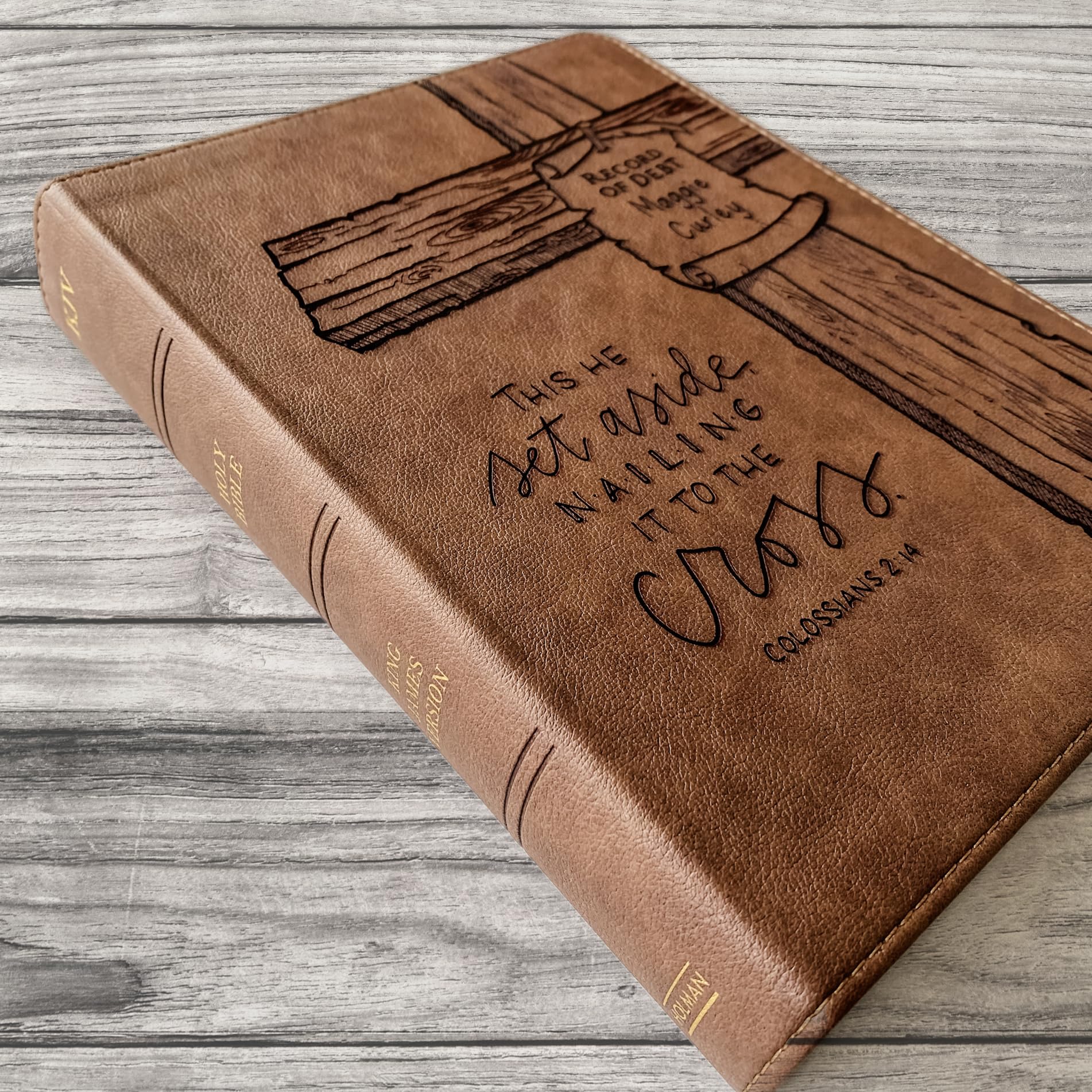 KJV Wide Margin Large Print Bible - Personalized Red Letter Edition for Gifting & Study
