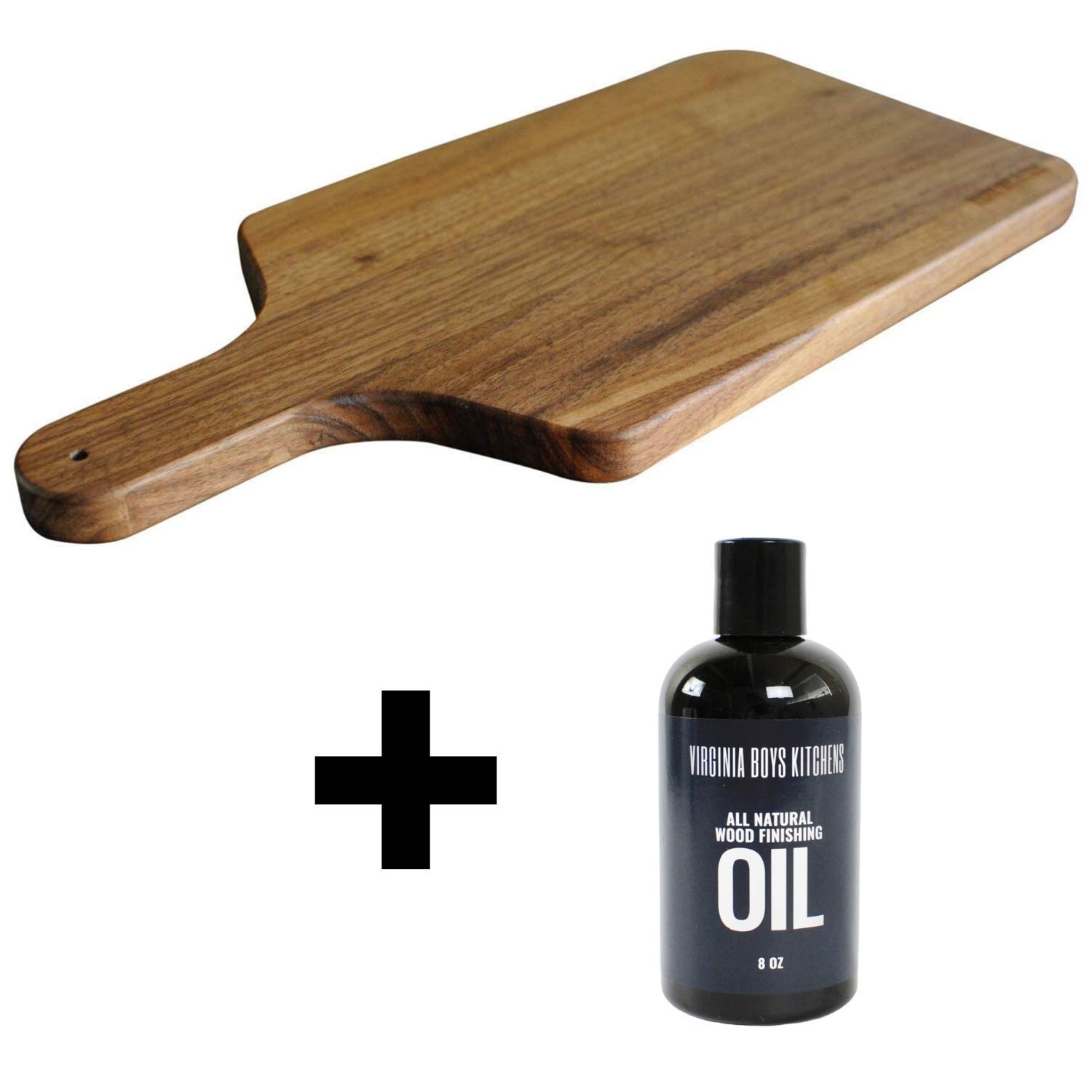 Premium Walnut Wood Cutting Board 8x17 with All-Natural Coconut Oil Seasoning - Handcrafted in USA - Perfect for Kitchen, Charcuterie Boards & Gift Giving