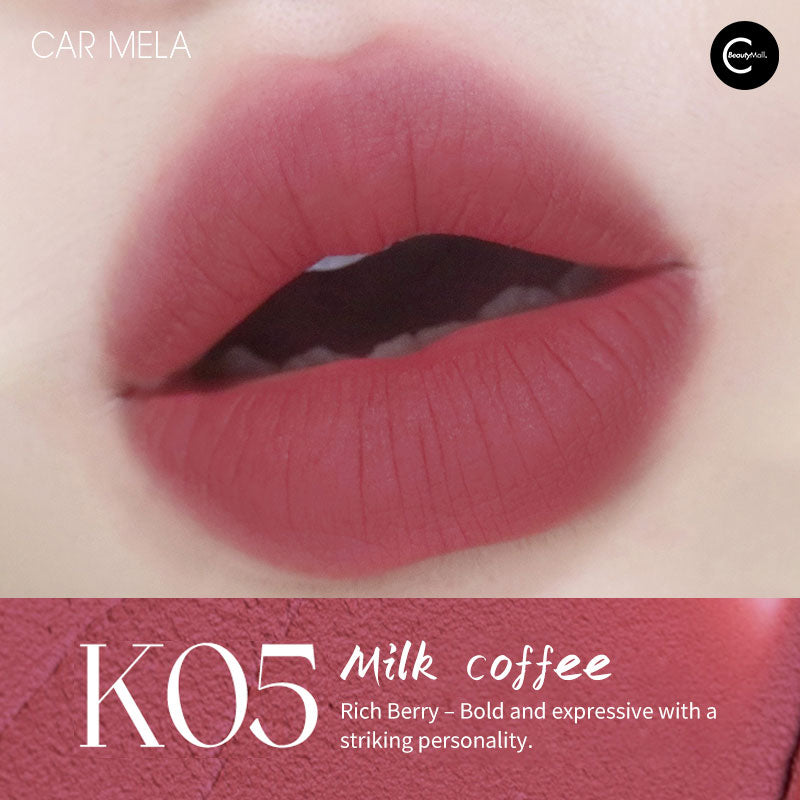 CARMELA Low Saturation Nude Lip Mousse - Long Lasting Matte Liquid Lipstick for Everyday Natural Makeup Look | Perfect for Office, Date Night and Special Occasions