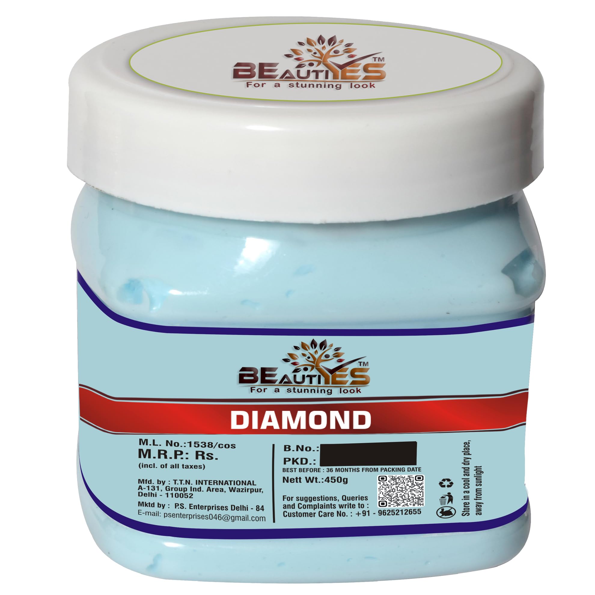 BeautiYes Aloe Vera Face Cream & Diamond Face Scrub Set - 450gm Each | Soothing, Moisturizing & Exfoliating for All Skin Types | Enriched with Natural Diamond Ash & Cleansing Ingredients | Perfect for Daily Skincare Routine & Spa Treatments