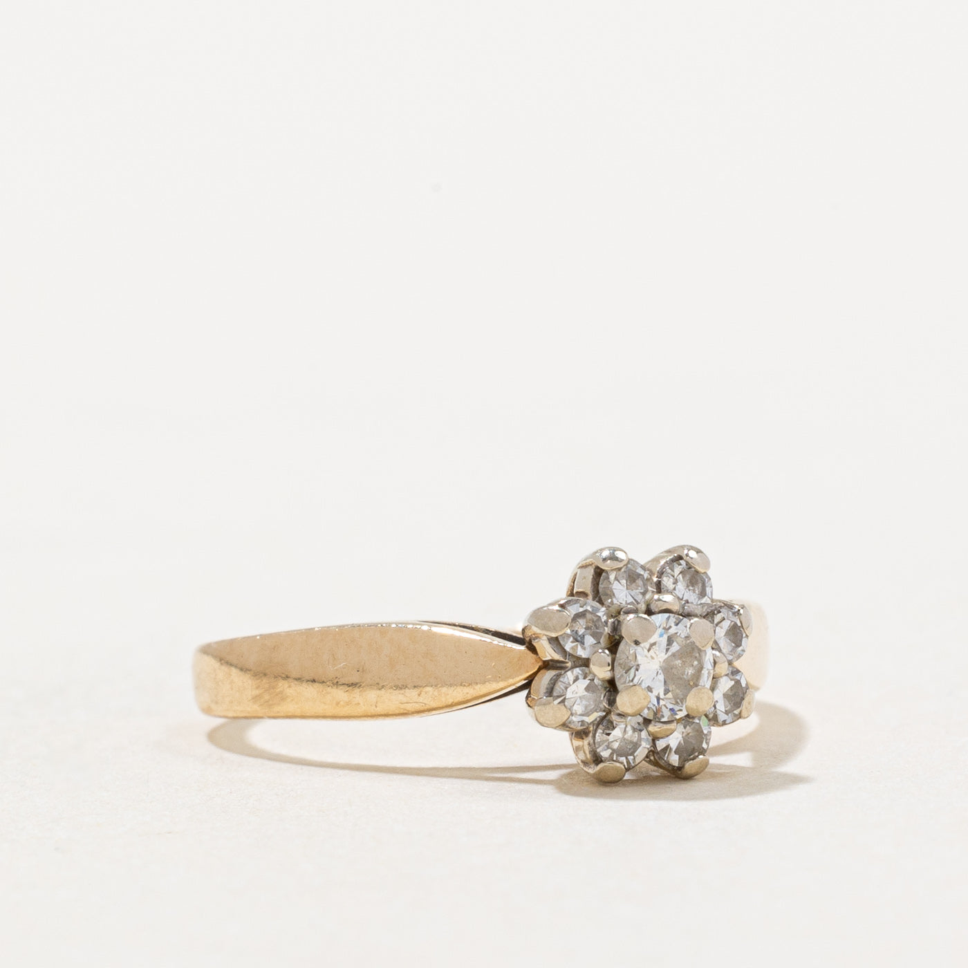 0.26ctw High Set Diamond Halo Engagement Ring for Women, Size 4.25 - Perfect for Proposals, Anniversaries & Bridal Jewelry