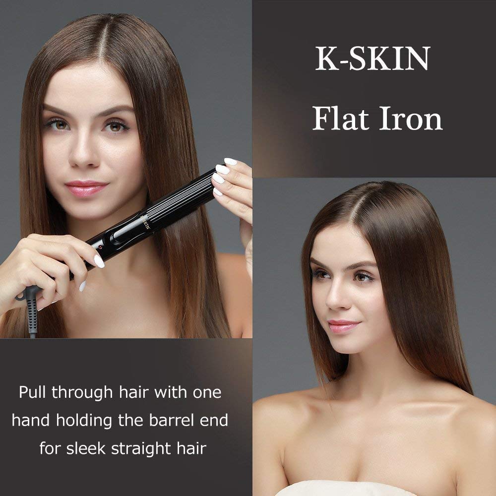 K Skin Ceramic Flat Iron - Professional Hair Straightener for Smooth & Shiny Hair - Perfect for Home & Salon Use