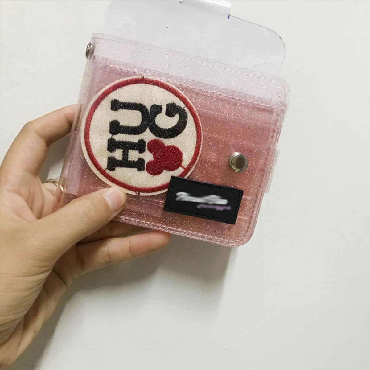 2 Pack Clear Bifold Wallet for Women - Cute PVC Jelly ID Card Holder with Neck Lanyard, Small Purse for Girls (Pink) - Perfect for Travel, Work, and Everyday Use