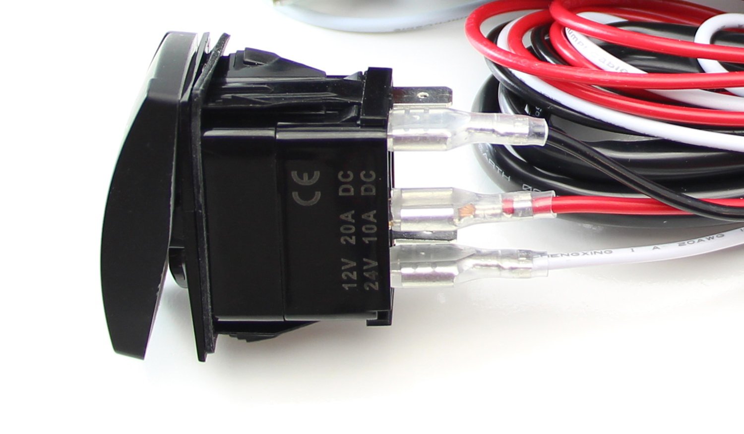 2 Output Relay Wiring Harness with LED Spot Lights - Waterproof LED Light Switch Kit for Fog Lamps & Off-Road Vehicles - Perfect for Trucks, Jeeps, and ATVs