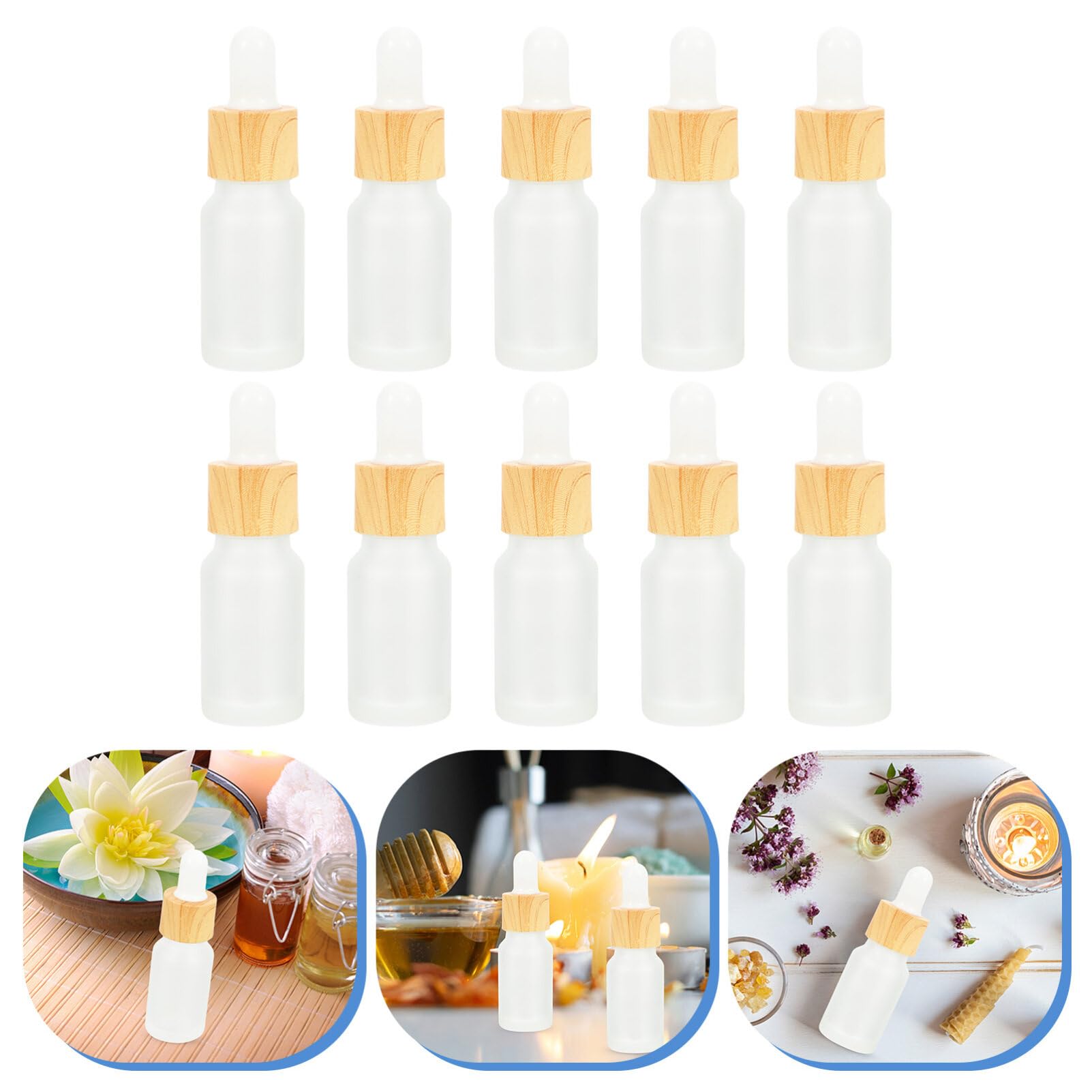 Beavorty 10ml Glass Makeup Bottles - Portable Liquid Dispensers for Travel & DIY