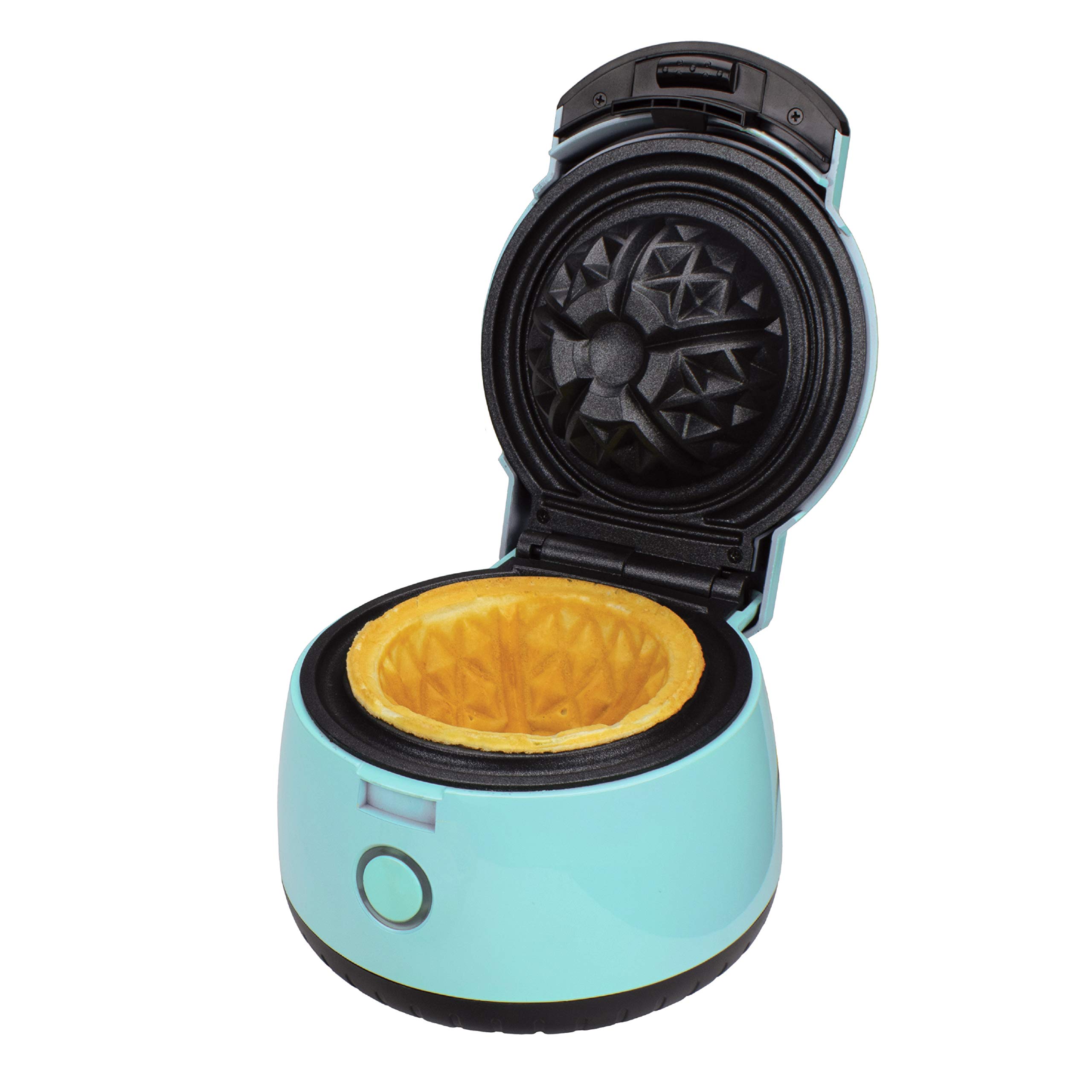 Brentwood TS-1401BL Blue Waffle Bowl Maker - Perfect for Breakfast, Desserts & Party Snacks - Non-Stick Electric Waffle Cone Maker for Homemade Ice Cream Bowls