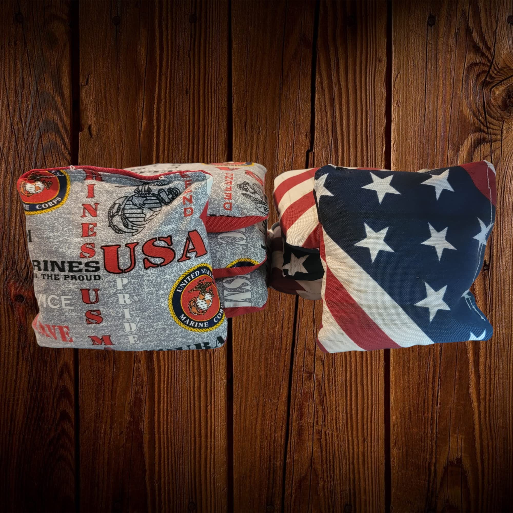 USMC Cornhole Bags Set of 8 - Official United States Marine Corps Game Accessories for Outdoor Tailgating, Backyard Parties & Military-Themed Events