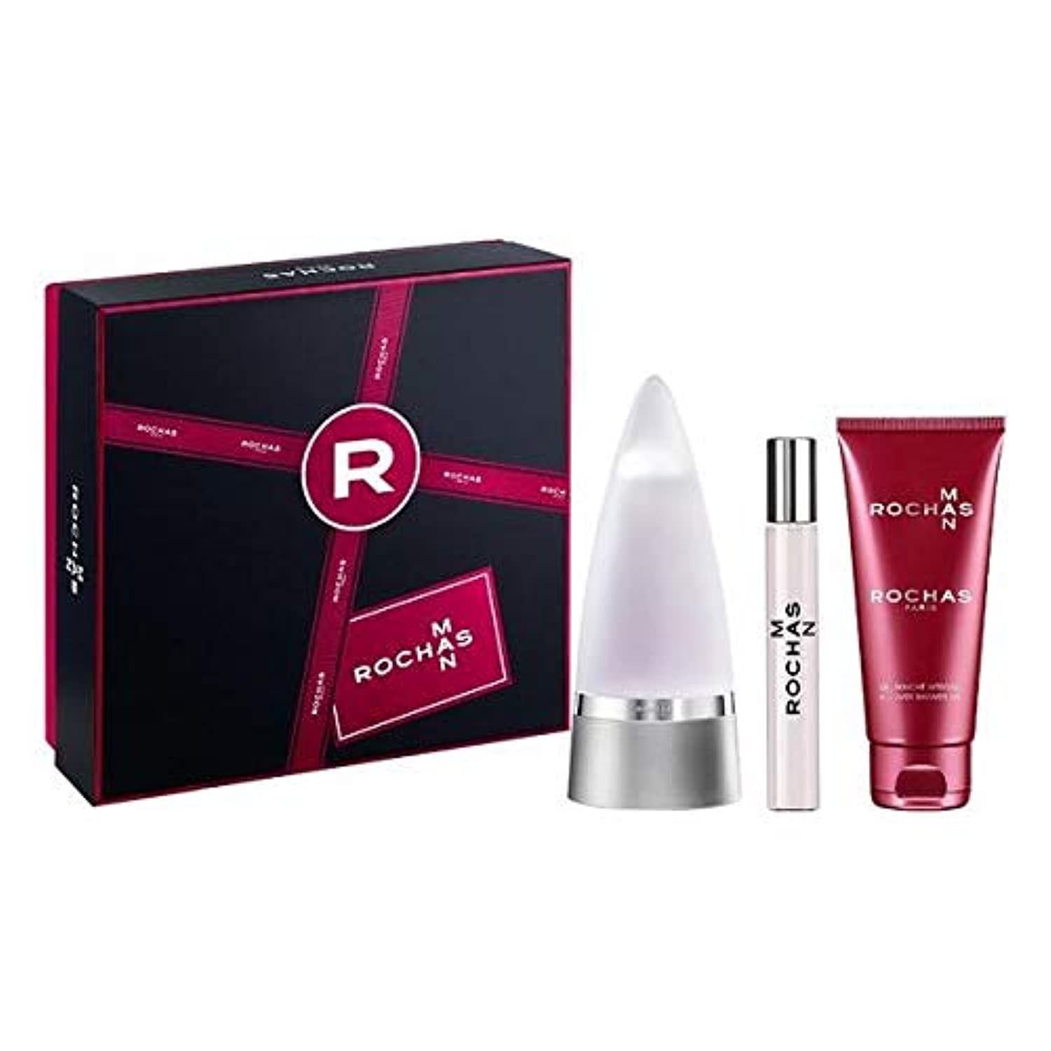 Rochas Men's Cologne Gift Set of 3 - Perfect for Valentine's Day, Anniversary & Birthday Gifts for Him