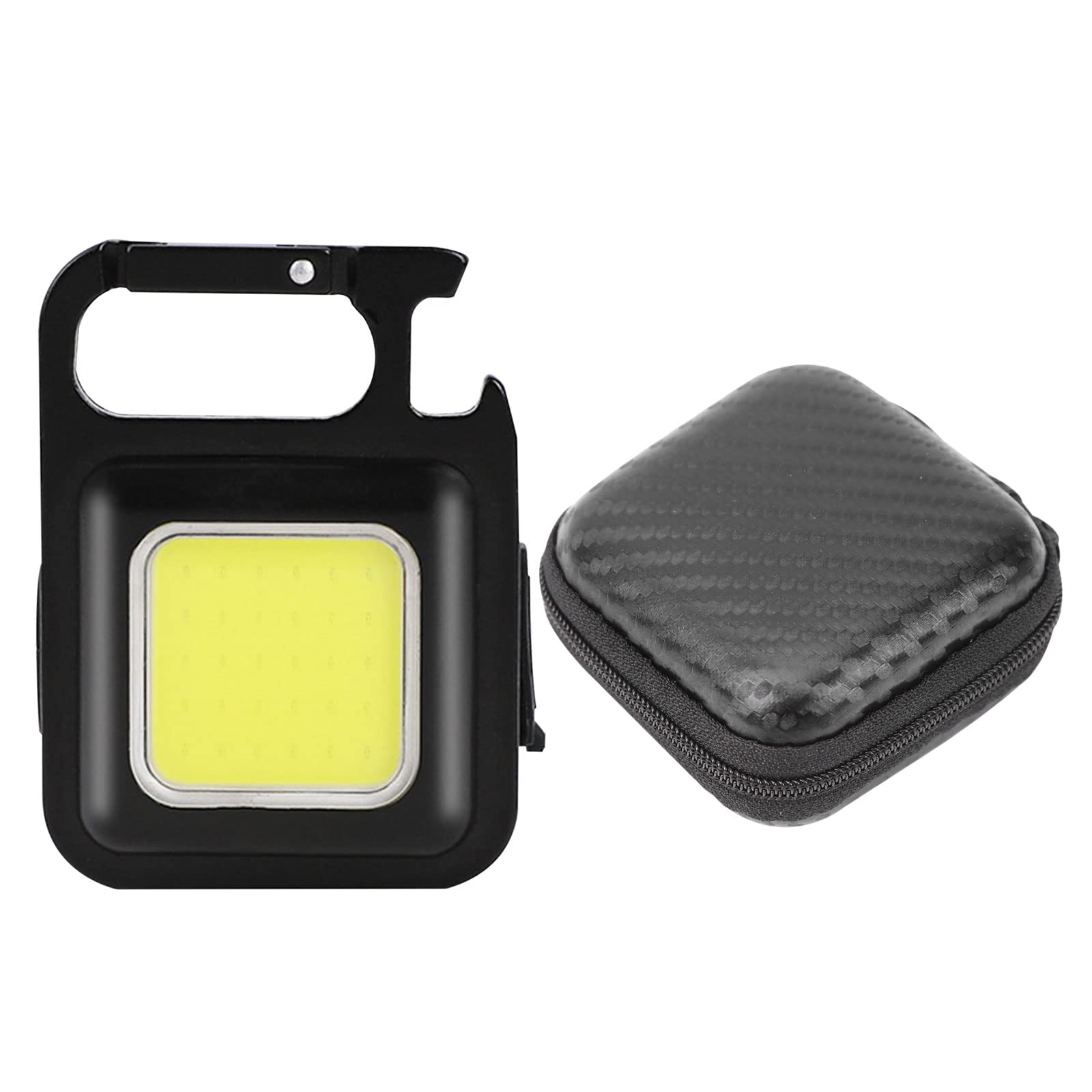 COB Inspection Light - Portable Rechargeable Emergency Work Light with Multiple Lighting Modes, Keychain Design & Storage Box for Outdoor Camping, Hiking, Home Repairs and Car Maintenance
