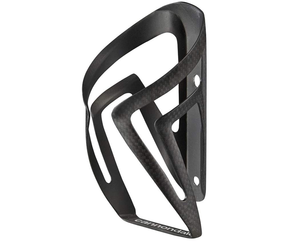 Cannondale 2020 Speed C Carbon Fiber Water Bottle Cage - Lightweight Bike Accessory for Road & Mountain Bikes - Black/White - Perfect for Cycling, Racing & Outdoor Adventures