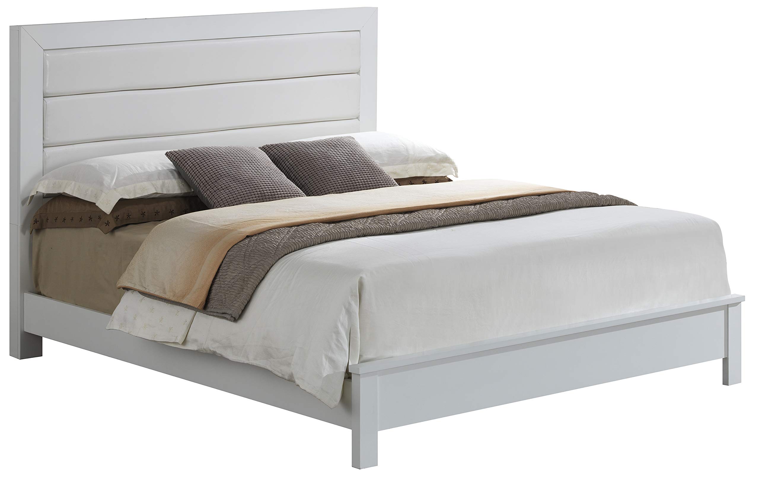 Glory Furniture G2490A-FB Full Size Beige Sleigh Bed with 3 Storage Drawers - Elegant Bedroom Furniture for Master & Guest Rooms