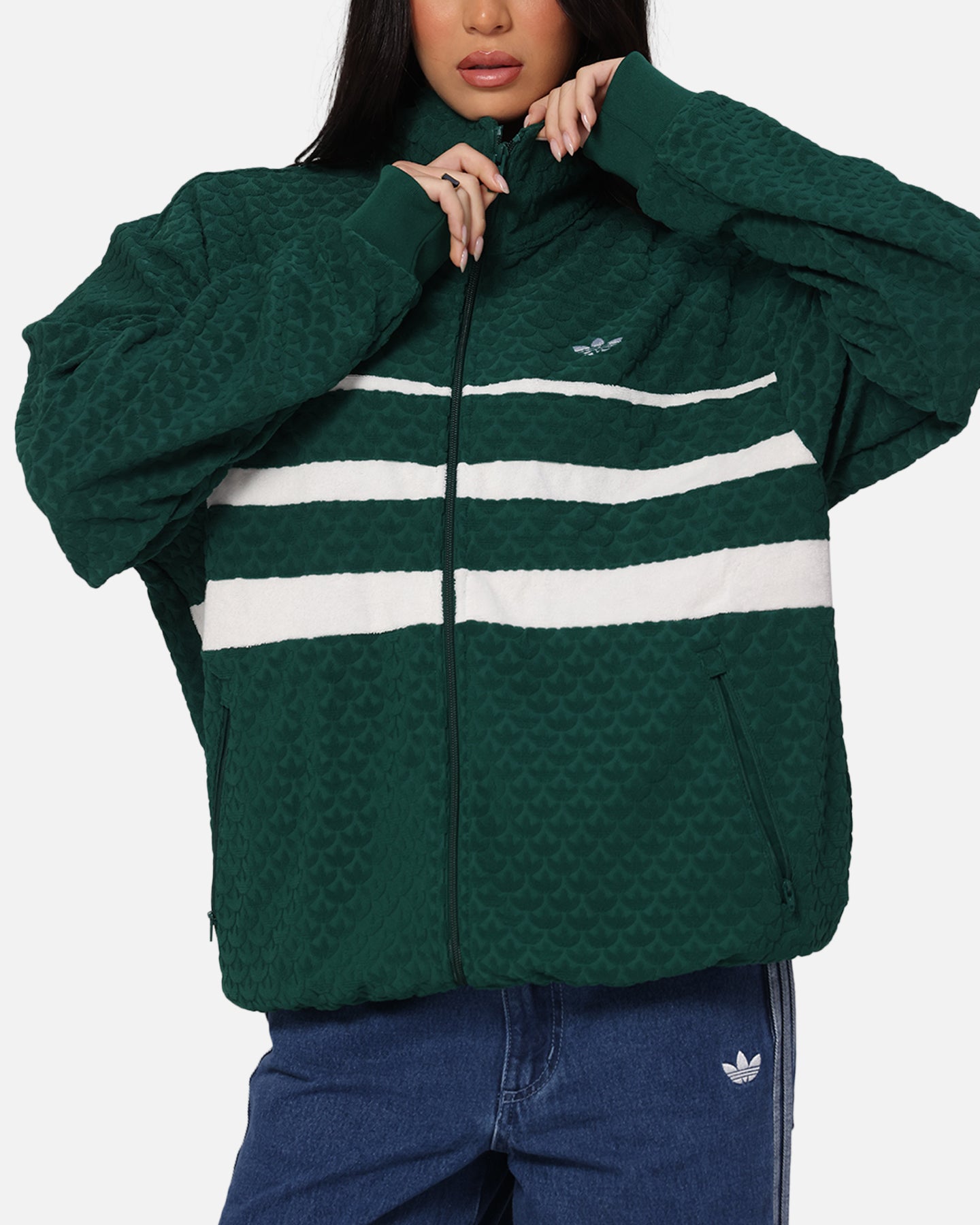 Adidas Monogram Track Top Jacket - Green Athletic Running Jacket for Men & Women | Perfect for Gym, Jogging & Streetwear Fashion
