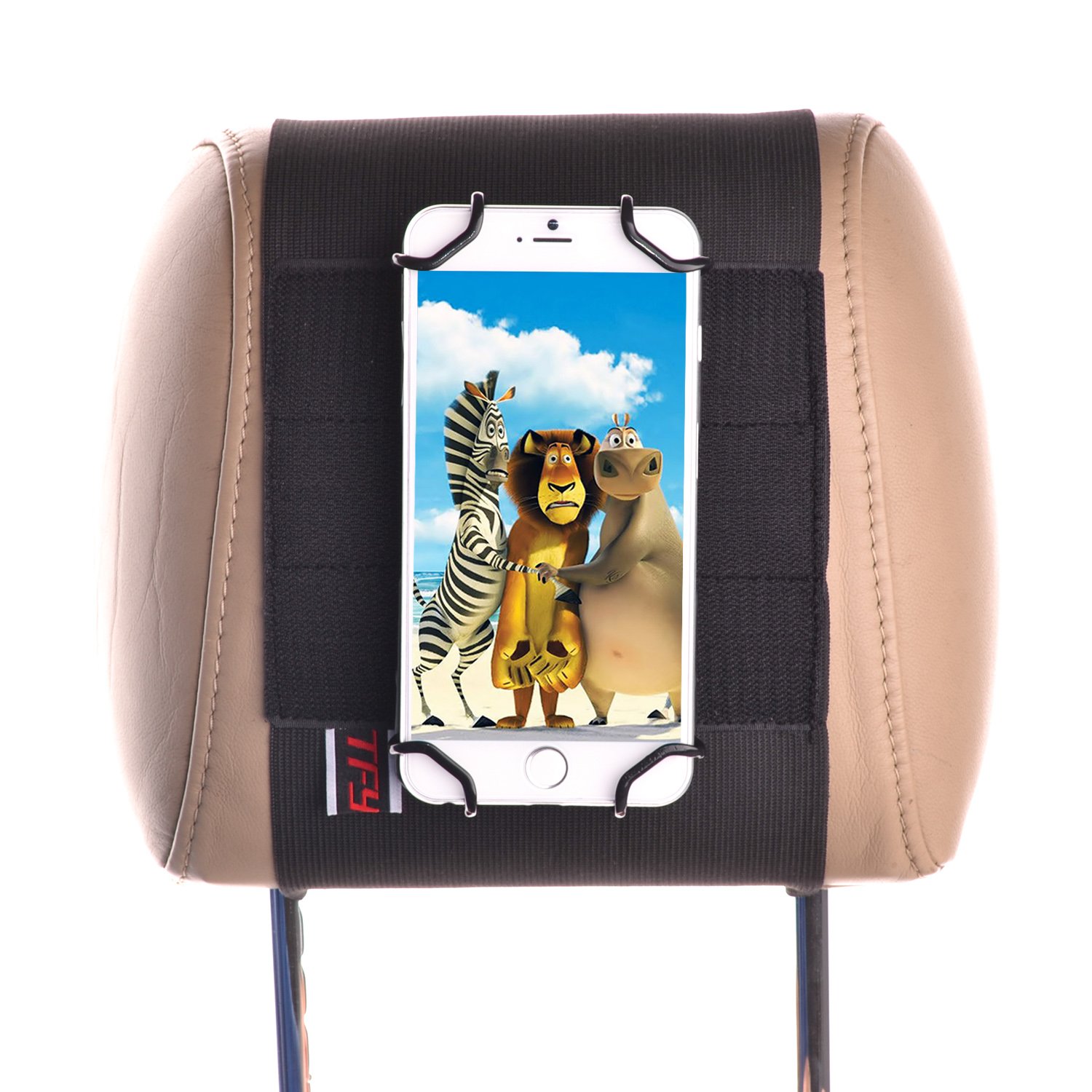 Universal Car Headrest Mount Holder for Smartphones & Tablets - Compatible with iPhone 14 Pro Max/14 Plus/13/12 Pro/11/XS Max/8 Plus/7, iPad Mini 6, Samsung S22/S21, Huawei Mate 50 Pro & More - Perfect for Road Trips, Family Travel & Backseat Entertainment