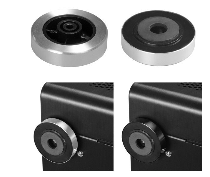 Lian Li Premium Aluminum Case Feet SD-01A (4-Pack) - Silver & Black Options for PC Case Elevation & Airflow Improvement - Perfect for Gaming Rigs & Workstation Builds