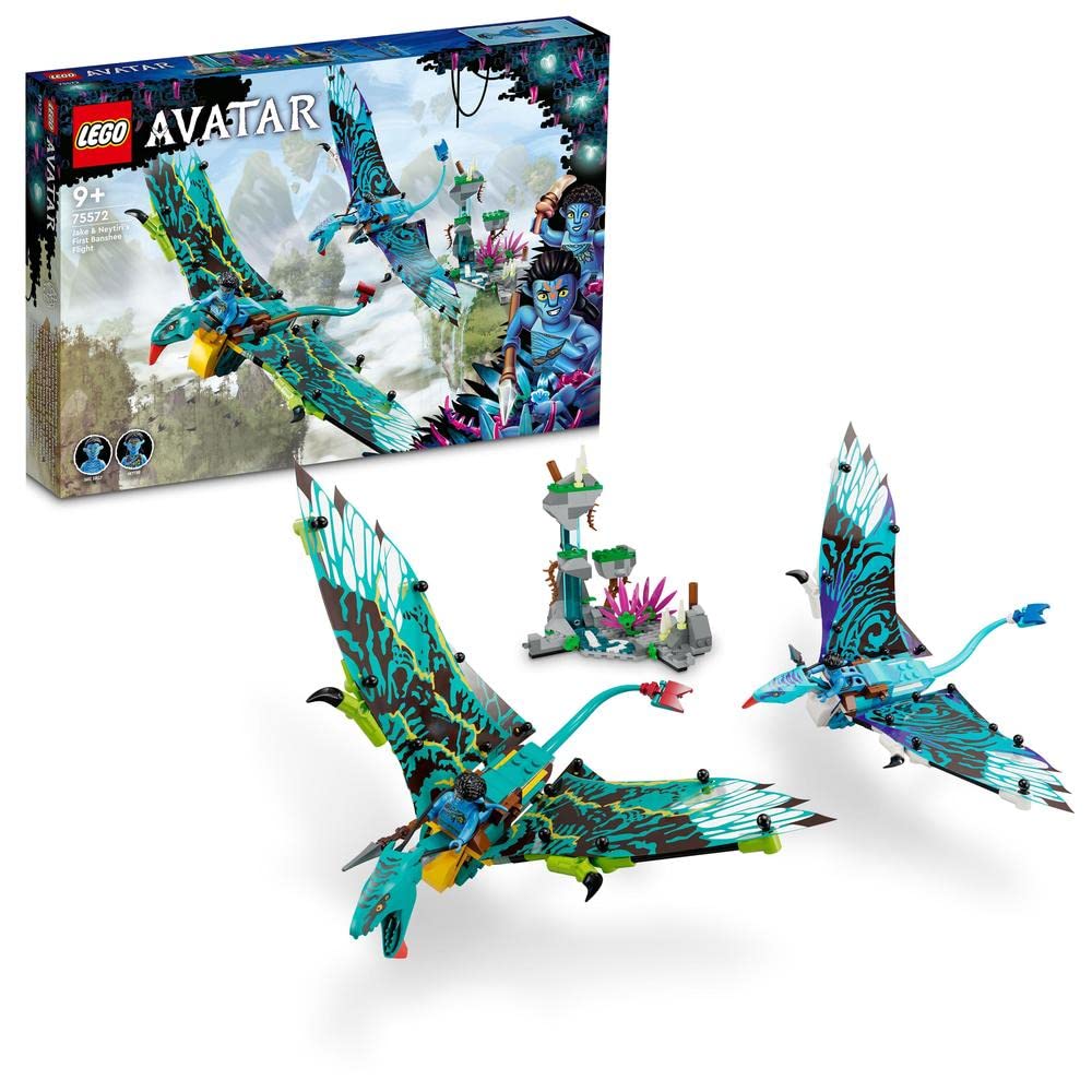 LEGO Avatar Jake & Neytiri's First Banshee Flight Building Set 75572 - Pandora Dragon-Style Toy Animals with 2 Banshees & Minifigures for Kids - Perfect for Creative Play & Avatar Movie Fans