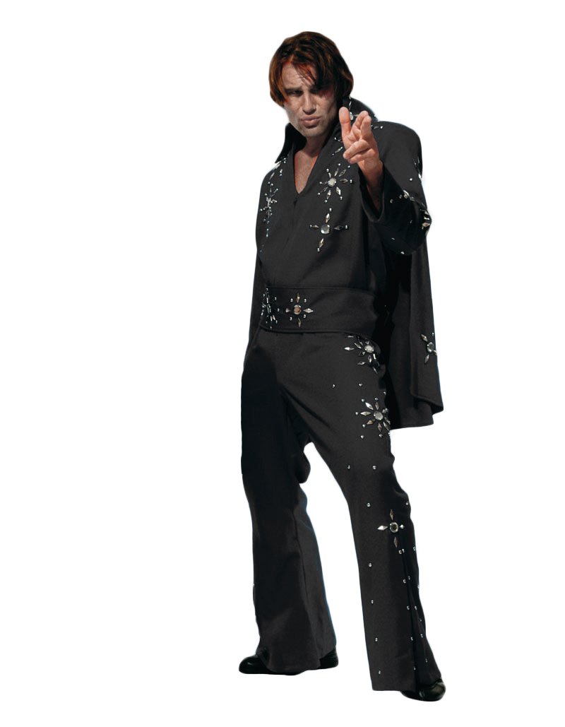 Elvis Presley Jumpsuit Costume for Men - 70s Rock and Roll Outfit for Halloween, Cosplay, and Stage Performances
