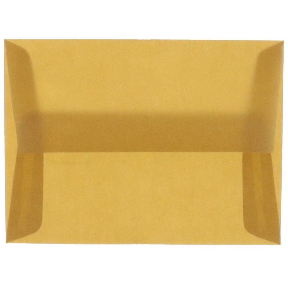 JAM PAPER A2 Vellum Envelopes 4 3/8x5 3/4 - Earth Brown 250pk for Wedding Invitations