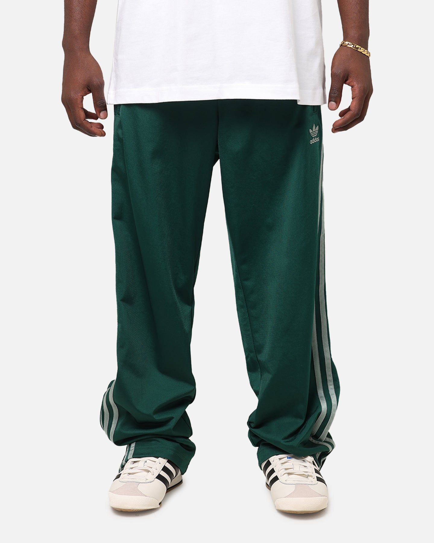 Adidas Firebird Track Pants for Men - Green Retro Running Joggers - Comfortable Athletic Pants for Gym, Workout & Casual Wear