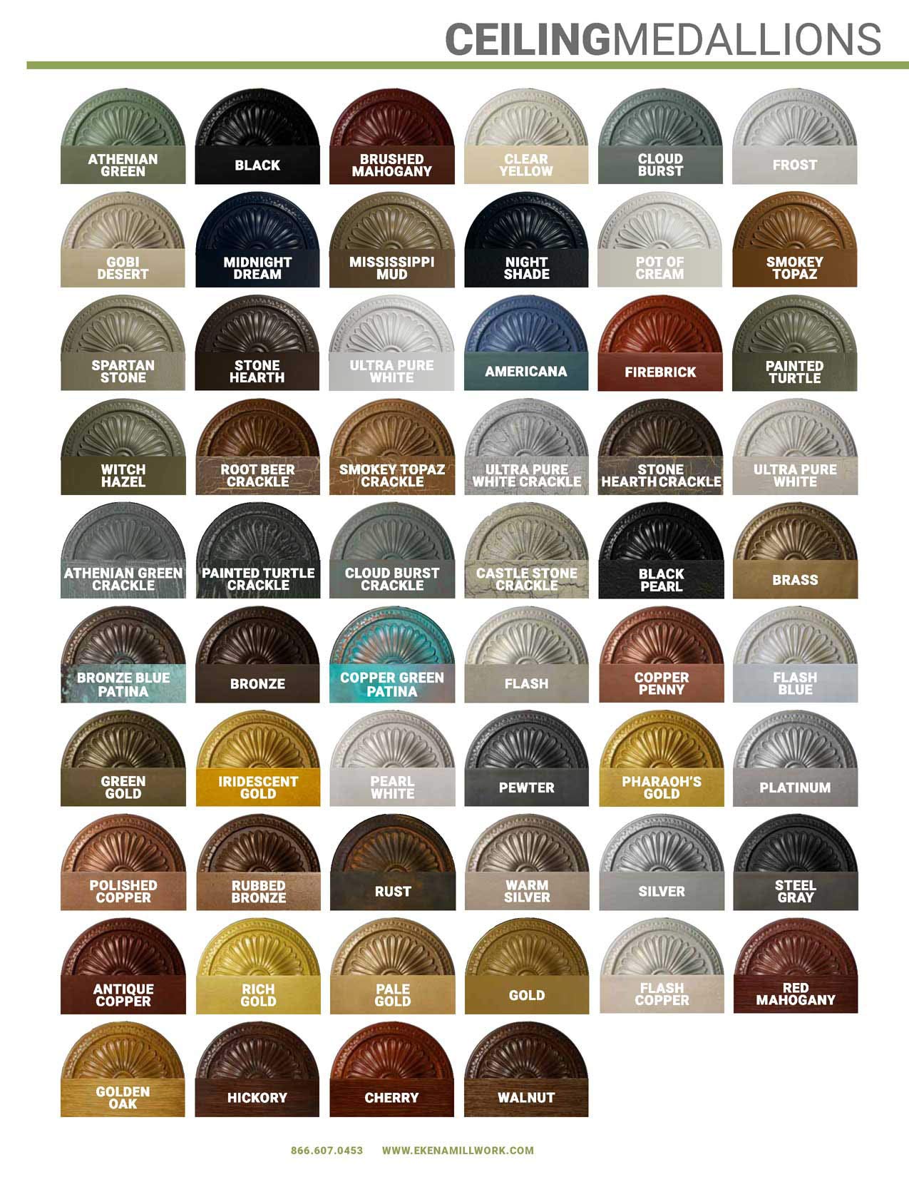 Ekena Millwork CM18CRFIF 18 Inch Round Ceiling Medallion - Hand-Painted FireBrick Finish - 18