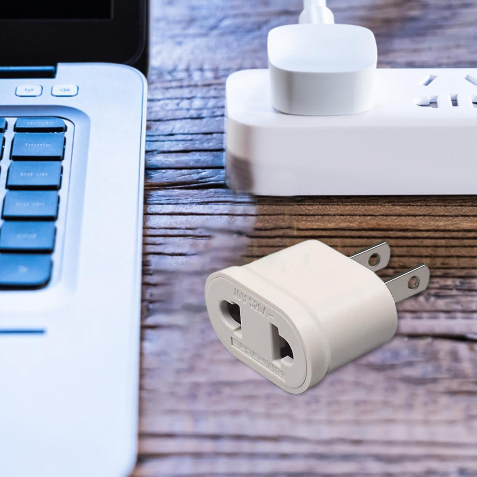 Universal Travel Plug Adapter - All-in-One International Power Converter for Europe, Asia, Australia (Type C/E/F) | Compact & Flameproof Design | Perfect for Business Trips, Vacations & Study Abroad