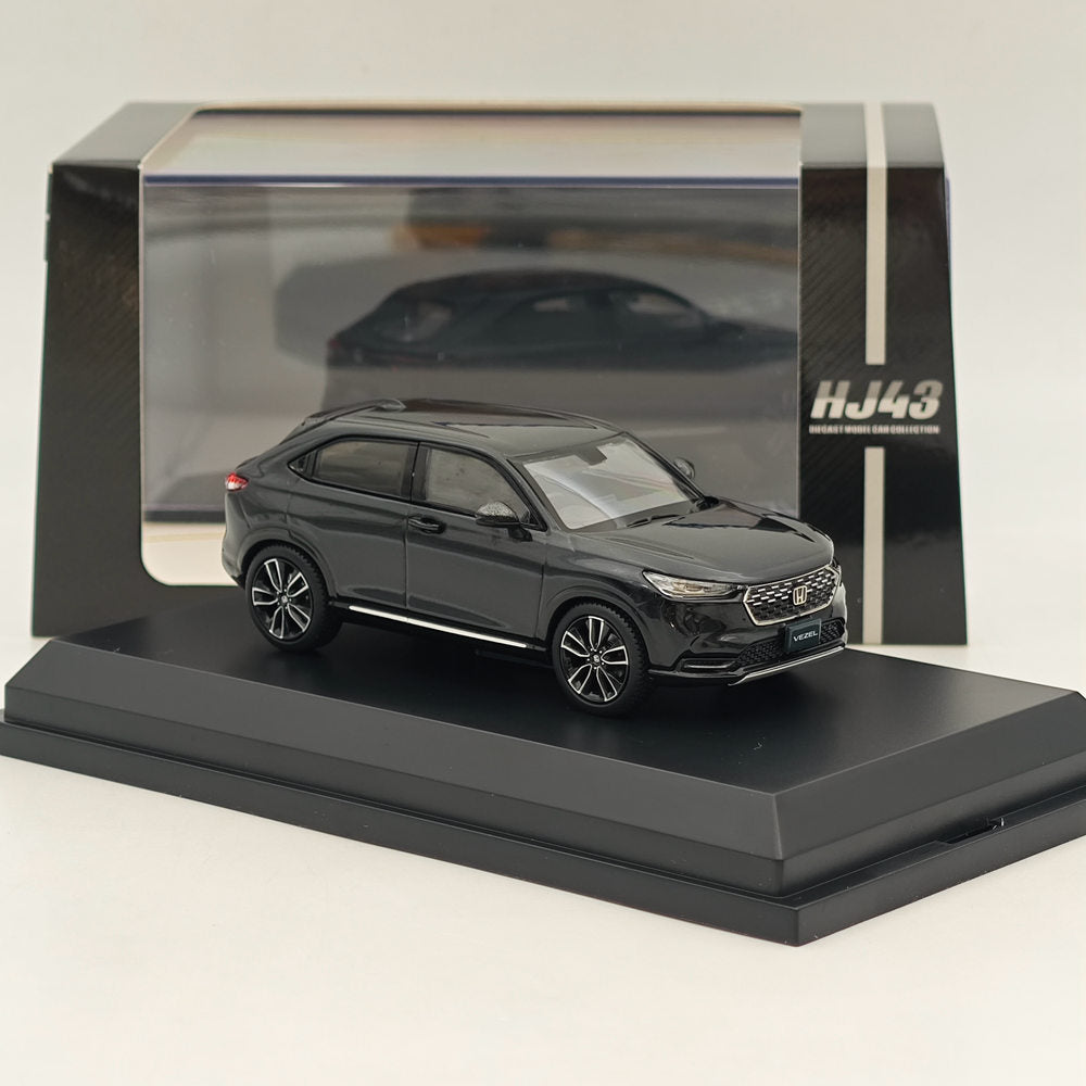 1/43 Scale Honda VEZEL Crystal Black Diecast Model Car - Hobby Japan HJ433002BK - Collectible Miniature Vehicle for Display, Gifts & Car Enthusiasts