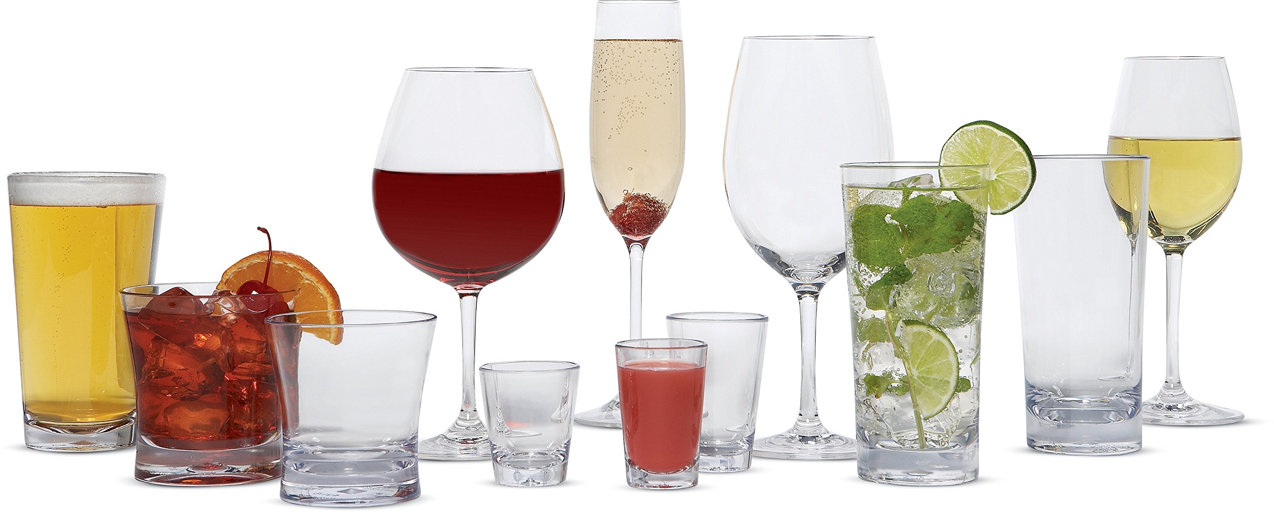 Carlisle Alibi 11 oz Clear Plastic Wine Glasses - Shatterproof Round Barware for Restaurants, Catering & Home Use (Pack of 24) - Perfect for Parties, Weddings & Commercial Kitchens