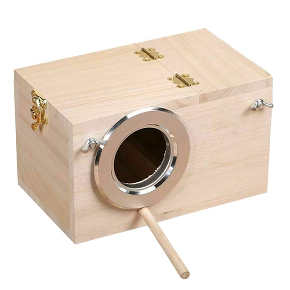 BE-STRONG Natural Wood Bird Breeding Nest Box - Safe & Comfortable Aviary Cage for Lovebirds, Cockatiels, Canaries | Perfect for Mating, Breeding & Nesting | Ideal for Home, Garden & Pet Store Use