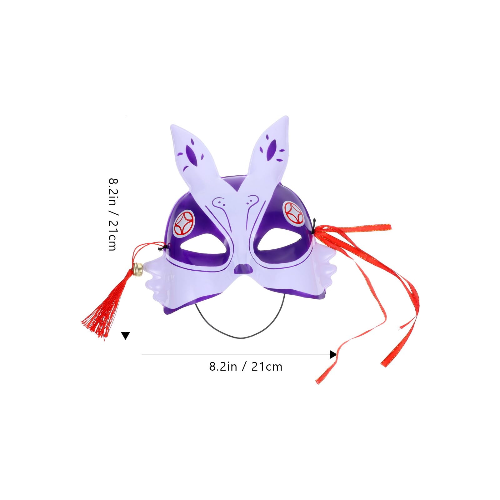 Bunny Mask Costume for Halloween & Easter Party - Purple Rabbit Accessory
