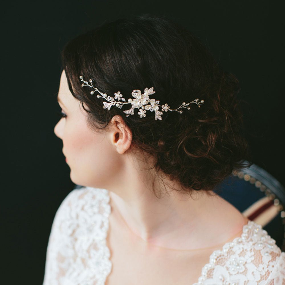 Kiki Trailing Vine Floral Hair Pin - Elegant Boho Hair Accessory for Weddings, Parties & Everyday Wear