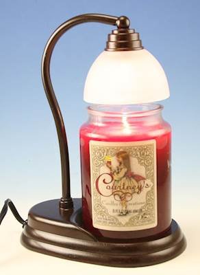 Aurora Bronze Candle Warmer with Courtney's 26 oz Scented Candle - Elegant Home Decor for Relaxation & Aromatherapy - Perfect for Living Room, Bedroom, and Spa