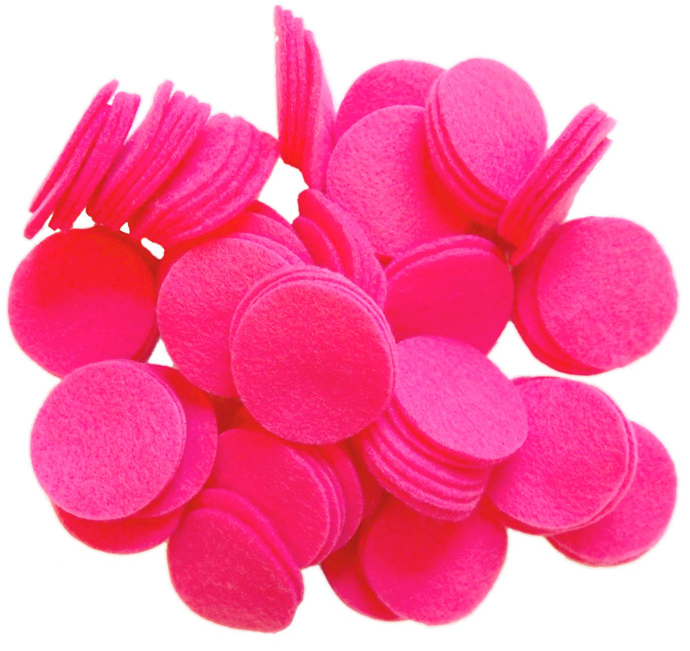 Playfully Ever After Neon Pink Craft Felt Circles (3 Inch - 30pc) - DIY Scrapbooking, Kids Crafts, Classroom Projects & Home Decor Accessories