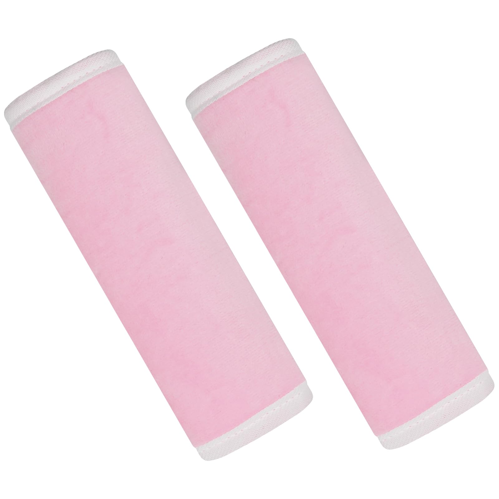 2-Pack Baby Car Seat Belt Cover & Neck Protector - Soft Padded Strap Covers for Infants, Toddlers & Newborns (Pink) | Comfortable & Safe for Long Car Rides, Airplane Travel & Stroller Use