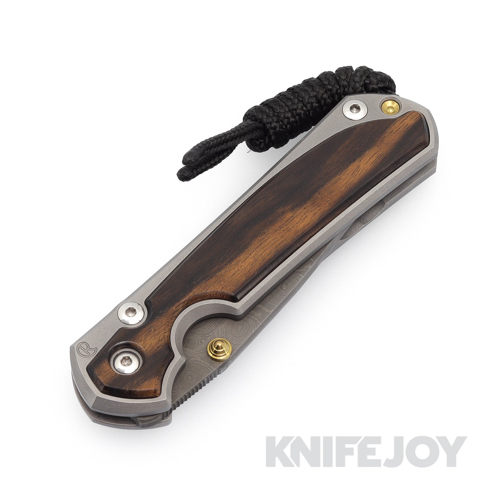 Chris Reeve Knives Small Sebenza 31 Drop Point Raindrop Damascus Folding Knife with Macassar Ebony Wood Inlays - Premium EDC Pocket Knife for Outdoor Camping, Hunting & Everyday Carry